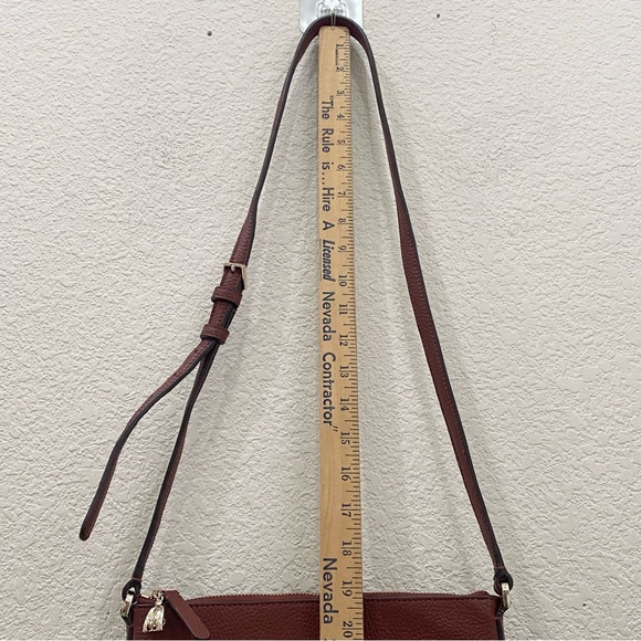 KATE SPADE Port Brown Leather On Purpose Zip Pocket Crossbody Bag - Picture 8 of 16